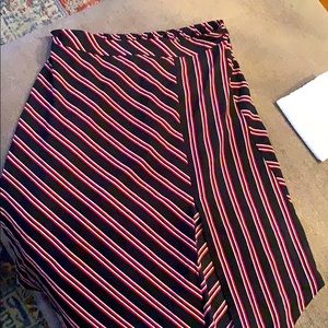 Asymmetrical midi skirt